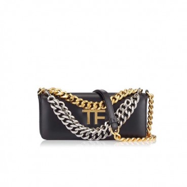 Tom Ford 2020 Leather Shoulder Bag,22cm - 톰 포드 2020 레더 여성용 숄더백 TFB0022,22cm,블랙