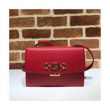 Gucci 2020 Zumi Leather Shoulder Bag,24CM - 구찌 2020 주미 레더 숄더백 576388,GUB0963,24cm,레드