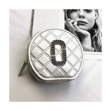 Mark Jacobs 2020 Leather Women Chain Shoulder Bag,18cm - 마크제이콥스 2020 레더 여성용 체인 숄더백,MJB0162,18cm,화이트실버