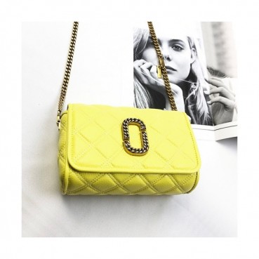 Mark Jacobs 2020 Leather Women Chain Shoulder Bag,20cm - 마크제이콥스 2020 레더 여성용 체인 숄더백,MJB0158,20cm,옐로우