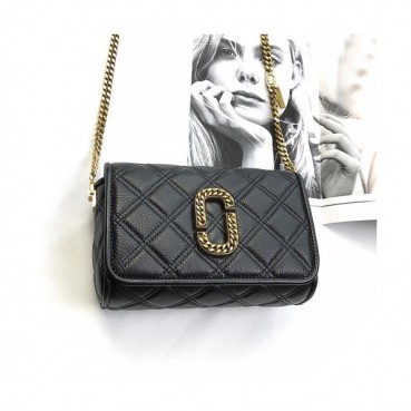 Mark Jacobs 2020 Leather Women Chain Shoulder Bag,20cm - 마크제이콥스 2020 레더 여성용 체인 숄더백,MJB0156,20cm,블랙