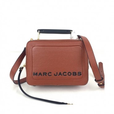 Mark Jacobs 2020 Leather Women Box Tote Shoulder Bag,20cm - 마크제이콥스 2020 레더 여성용 박스 토트 숄더백,MJB0155,20cm,브라운