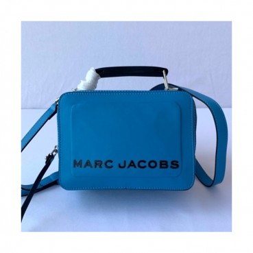 Mark Jacobs 2020 Leather Women Box Tote Shoulder Bag,20cm - 마크제이콥스 2020 레더 여성용 박스 토트 숄더백,MJB0153,20cm,블루