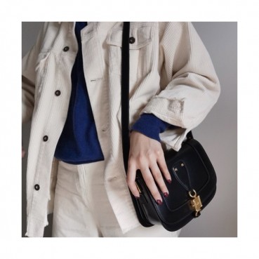 Valentino 2020 Ladies Leather Shoudler Bag,22CM - 발렌티노 2020 여성용 레더 숄더백, VTB0957,22CM,블랙