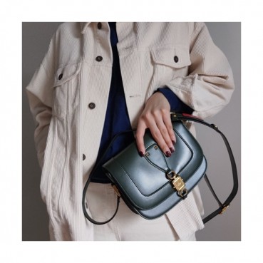 Valentino 2020 Ladies Leather Shoudler Bag,22CM - 발렌티노 2020 여성용 레더 숄더백, VTB0956,22CM,그린