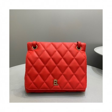 Balenciaga 2019 Leather Shoulder Bag,25CM - 발렌시아가 2019 레더 숄더백,BGB0522,25CM,레드