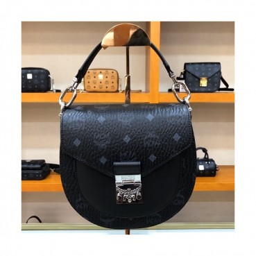 MCM 2020 Visetos Tote Shoulder Bag,21cm - 엠씨엠 2020 여성용 비세토스 토트 숄더백 MCMB0419, 21cm,블랙