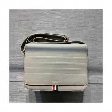 Thom Brown 2019 Leather Shoulder Bag ,27CM - 톰브라운 2019 레더 남성용 숄더백, THOB0085,27CM,그레이