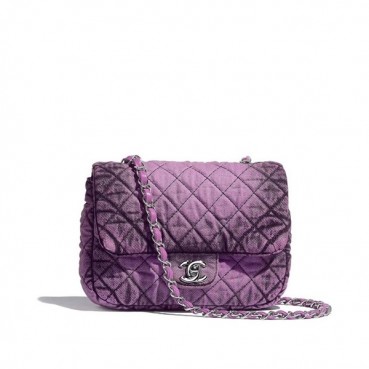 Chanel 2020 Denim Chain Shoulder Bag - 샤넬 2020 데님 체인 숄더백  CHAB1366, 퍼플