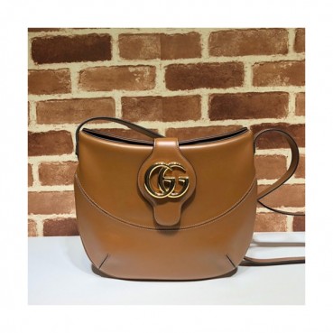 Gucci 2019 Arli Leather Shoulder Bag,30CM - 구찌 2019 알리 여성용 레더 숄더백 568857,GUB0949,30cm,브라운