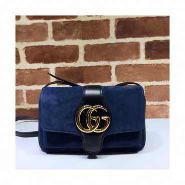 Gucci 2019 Arli Suede Shoulder Bag,25CM - 구찌 2019 알리 스웨이드 숄더백 550129,GUB0919,25CM,블루