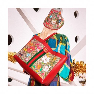 Gucci 2020 Ophidia Supreme Women Tote Shoulder Bag,44CM - 구찌 2020 오피디아 수프림 여성용 토트숄더백 547947,GUB0909,44CM,레드+브라운