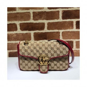 Gucci 2019 GG Marmont Women Shoulder Bag,26CM - 구찌 2019 GG 마몬트 여성용 숄더백 443497,GUB0905,26CM,브라운