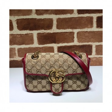 Gucci 2019 GG Marmont Women Shoulder Bag,23CM - 구찌 2019 GG 마몬트 여성용 숄더백 446744,GUB0903,23CM,브라운