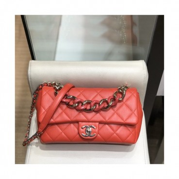 Chanel 2019 Woman Leather Tote Shoulder Bag 27CM - 샤넬 2019 여성용 레더 토트 숄더백,CHAB1346,27CM,레드