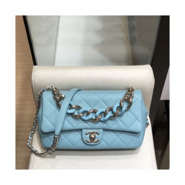Chanel 2019 Woman Leather Tote Shoulder Bag 27CM - 샤넬 2019 여성용 레더 토트 숄더백,CHAB1345,27CM,스카이블루