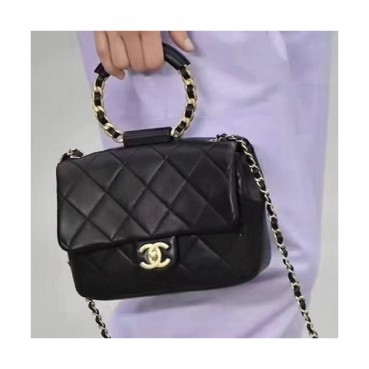 Chanel 2019 Woman Leather Tote Shoulder Bag 18CM - 샤넬 2019 여성용 레더 토트 숄더백,CHAB1342,18CM,블랙