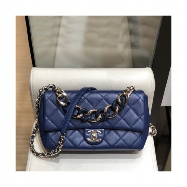 Chanel 2019 Woman Leather Tote Shoulder Bag 27CM - 샤넬 2019 여성용 레더 토트 숄더백,CHAB1343,27CM,네이비