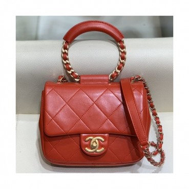Chanel 2019 Woman Leather Tote Shoulder Bag 18CM - 샤넬 2019 여성용 레더 토트 숄더백,CHAB1341,18CM,레드