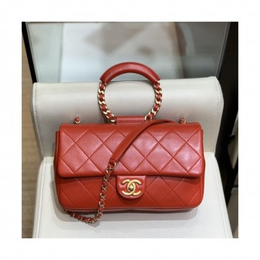 Chanel 2019 Woman Leather Tote Shoulder Bag 24CM - 샤넬 2019 여성용 레더 토트 숄더백,CHAB1338,24CM,레드