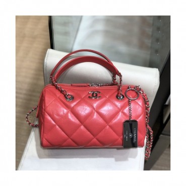 Chanel 2019 Woman Leather Tote Shoulder Bag 27CM - 샤넬 2019 여성용 레더 토트 숄더백,CHAB1337,27CM,레드