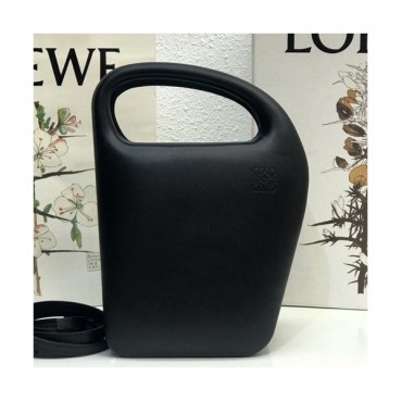 Loewe 2019 D Tote Shoulder Bag, 19CM - 로에베 2019 D 여성용 토트 숄더백 ,LOEB0389,19CM, 블랙