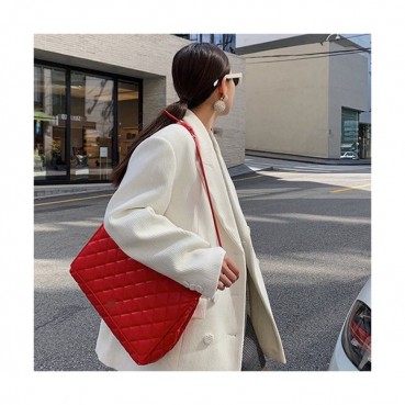 Balenciaga 2019 Leather Shoulder Bag,37CM - 발렌시아가 2019 레더 숄더백,BGB0502,37CM,레드