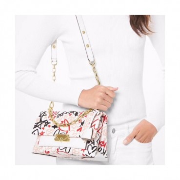 Michael Kors 2019 Leather Shoulder Bag, 24CM - 마이클 코어스 2019 레더 숄더백 ,MKB0296, 24CM,화이트