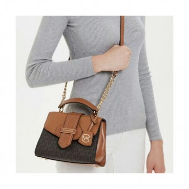 Michael Kors 2019 Leather Shoulder Bag, 22CM - 마이클 코어스 2019 레더 숄더백 ,MKB0291, 22CM,브라운
