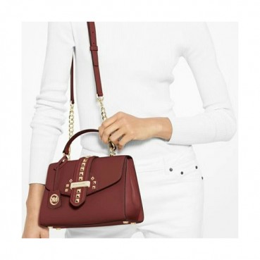 Michael Kors 2019 Leather Shoulder Bag, 22CM - 마이클 코어스 2019 레더 숄더백 ,MKB0286, 22CM,와인