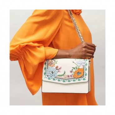 Tory Burch 2019 Leather Chain Shoulder Bag,18.5cm - 토리버치 2019 레더 체인 숄더백 TBB0245,18.5cm,화이트