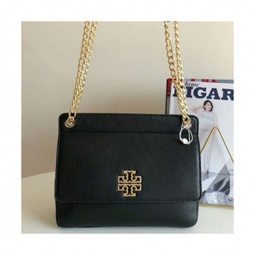 Tory Burch 2019 Leather Chain Shoulder Bag,27cm - 토리버치 2019 레더 체인 숄더백 TBB0237,27cm,블랙