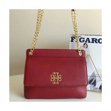 Tory Burch 2019 Leather Chain Shoulder Bag,27cm - 토리버치 2019 레더 체인 숄더백 TBB0235,27cm,레드