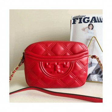 Tory Burch 2019 Leather Camera Shoulder Bag,20cm - 토리버치 2019 레더 카메라 숄더백 TBB0229,20cm,레드