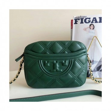 Tory Burch 2019 Leather Camera Shoulder Bag,20cm - 토리버치 2019 레더 카메라 숄더백 TBB0228,20cm,그린