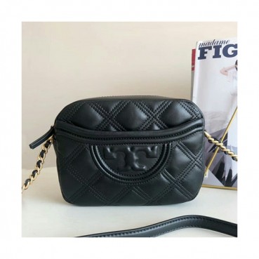 Tory Burch 2019 Leather Camera Shoulder Bag,20cm - 토리버치 2019 레더 카메라 숄더백 TBB0227,20cm,블랙