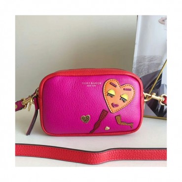 Tory Burch 2019 Leather Camera Shoulder Bag,17.5cm - 토리버치 2019 레더 카메라 숄더백 TBB0223,17.5cm,핑크