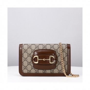 Gucci 2019 Leather Chain Shoulder Bag,20CM - 구찌 2019 여성용 레더 체인 숄더백 ,GUB0854,20cm,브라운