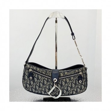 Dior 2019 Canvas Shoulder Bag,31CM - 디올 2019 캔버스 여성용 숄더백  DIOB0474,31CM,블랙