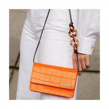 Jacquemus 2019 Leather Tote Shoulder Bag ,18cm - 자크뮈스 2019 레더 여성용 토트 숄더백 JACB0034,18cm,오렌지