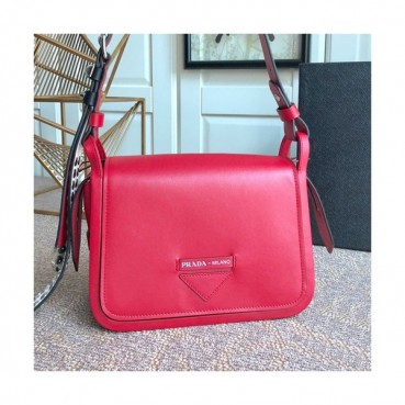 Prada 2019 Leather Shoulder Bag,26CM - 프라다 2019 레더 숄더백,PRAB0094,26cm,레드