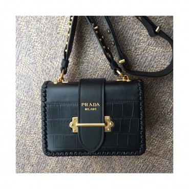 Prada 2019 Leather Shoulder Bag,20CM - 프라다 2019 레더 숄더백,PRAB0092,20cm,블랙