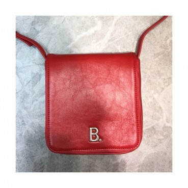 Balenciaga 2019 Leather Shoulder Bag,16CM - 발렌시아가 2019 레더 숄더백,BGB0497,16CM,레드