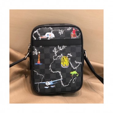 Louis Vuitton 2019 Danube Slim Shoulder Bag,21cm - 루이비통 2019 남여공용 다뉴브 슬림 숄더백 M51460,LOUB1824 ,21cm,블랙