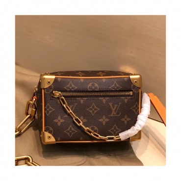Louis Vuitton 2019 Soft Trunk Shoulder Bag,18.5cm - 루이비통 2019 소프트 트렁크 숄더백 M44480,LOUB1819,18.5cm,브라운