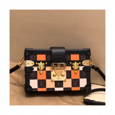 Louis Vuitton 2019 Petite Malle Shoulder Bag,20cm - 루이비통 2019 쁘띠뜨 말 숄더백 M55519,LOUB1818 ,20cm,브라운