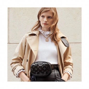 Louis Vuitton 2019 Monogram Vernis Leather Hip Sack / Shoulder Bag,18.5cm - 루이비통 2019 모노그램 베르니 레더 힙색 / 숄더백, M90464,LOUB1766,18.5cm,블랙