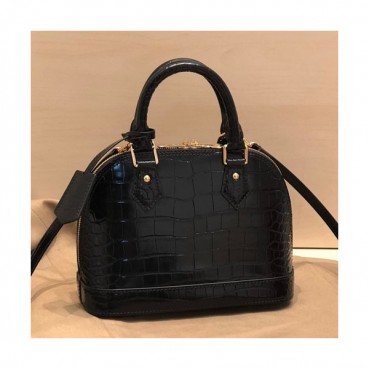 Louis Vuitton 2019 Alma BB Leather Tote Shoulder Bag,23.5cm - 루이비통 2019 알마 BB 레더 여성용 토트숄더백,M91606 ,LOUB1732,23.5cm,블랙