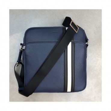 Bally 2019 Leather Shoulder Bag,30cm  - 발리 2019 레더 남성용 숄더백 BALB0126,30cm,네이비