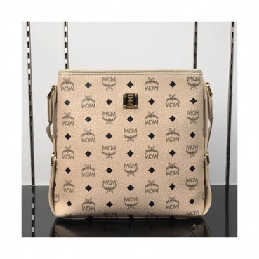 MCM 2019  Visetos Shoulder Bag,27cm - 엠씨엠 2019 남성용 비세토스 숄더백 MCMB0400, 27cm,베이지